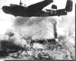 USAAF Air Commandos bombing Japanese supply dump