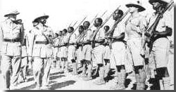 Wingate & Emperor Selassie inspecting Gideon Force
