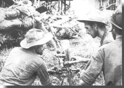 mortar team in action