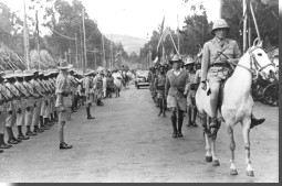 Wingate leading march in Addis Ababa